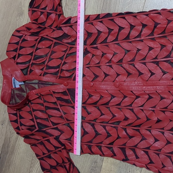 Stillman Studio New York Vintage Red Coat cut out size XL - Picture 4 of 12